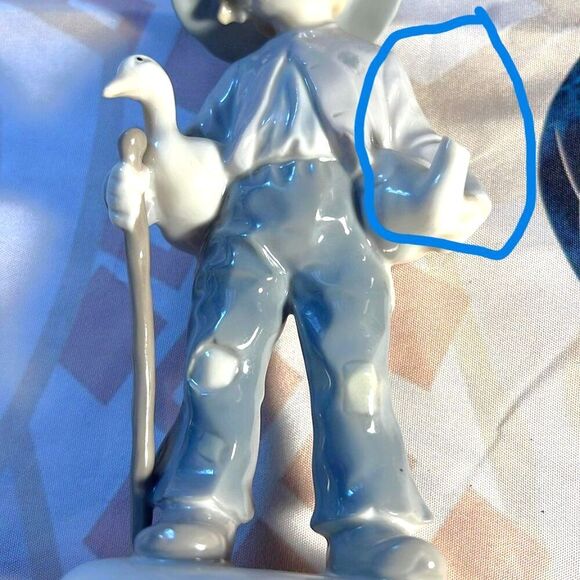 Vintage German METZLER  ORTLOFF Porcelain figurines 6'' tall - Boy & Girl Pair - Picture 7 of 10